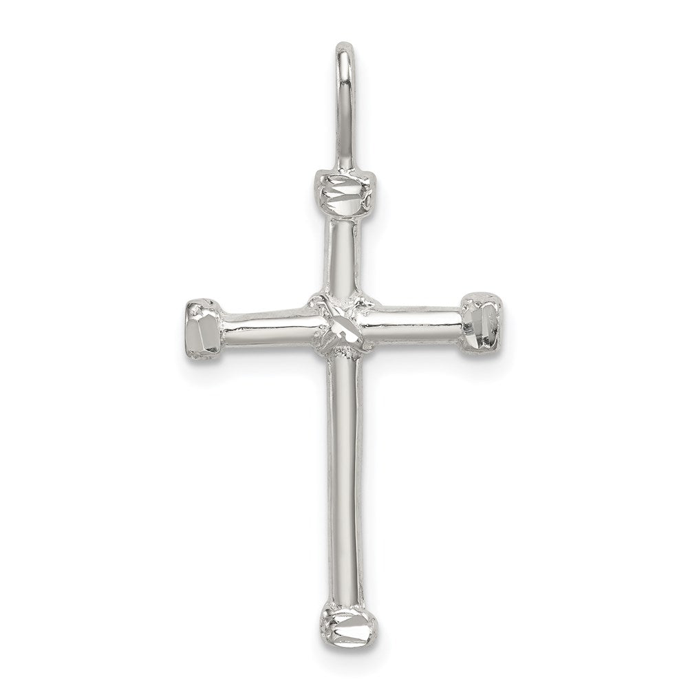 Sterling Silver Cross Charm, 30 x 15 mm