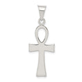 Sterling Silver Ankh Cross Pendant, 35 x 13 mm