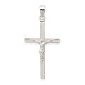 Sterling Silver Polished Crucifix Pendant, 50 x 25 mm