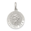 Sterling Silver St. Christopher Medal, 23 x 15 mm