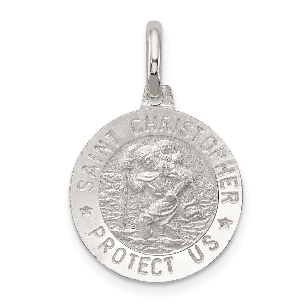 Sterling Silver St. Christopher Medal, 23 x 15 mm