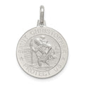 Sterling Silver St. Christopher Medal, 27 x 20 mm