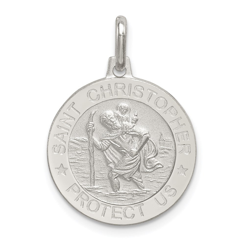 Sterling Silver St. Christopher Medal, 27 x 20 mm