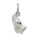 Sterling Silver Praying Hands Charm, 20 x 10 mm