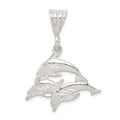 Sterling Silver Trio of Dolphins Pendant, 35 x 25 mm