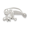 Sterling Silver Manatee with Baby Charm, 14 x 27 mm
