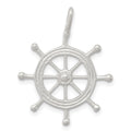 Sterling Silver Boat Wheel Charm, 29 x 23 mm