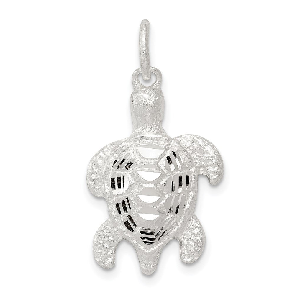 Sterling Silver Turtle Charm, 23 x 16 mm