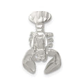 Sterling Silver Lobster Chain Slide Charm, 21 x 11 mm