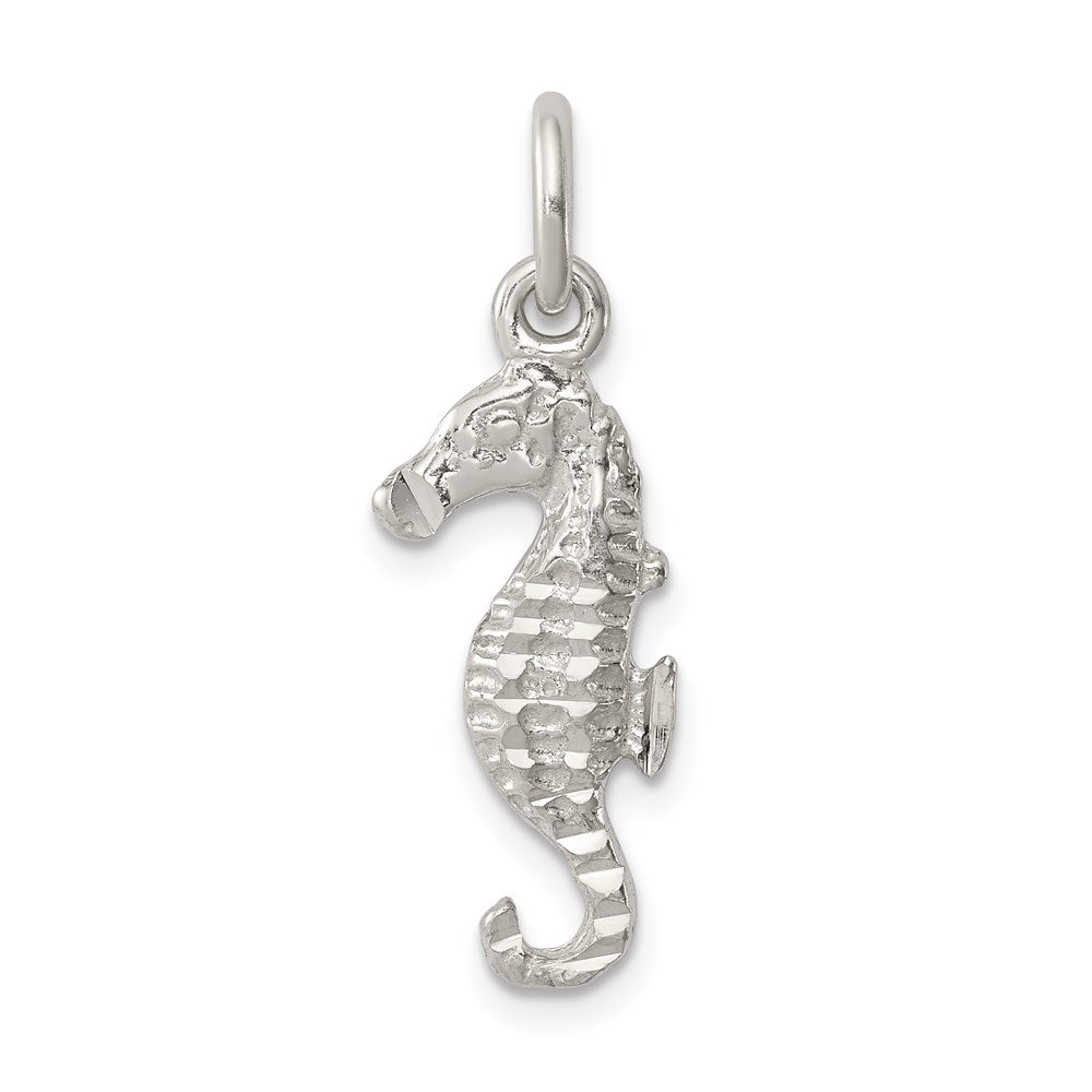 Sterling Silver Seahorse Charm, 24 x 10 mm