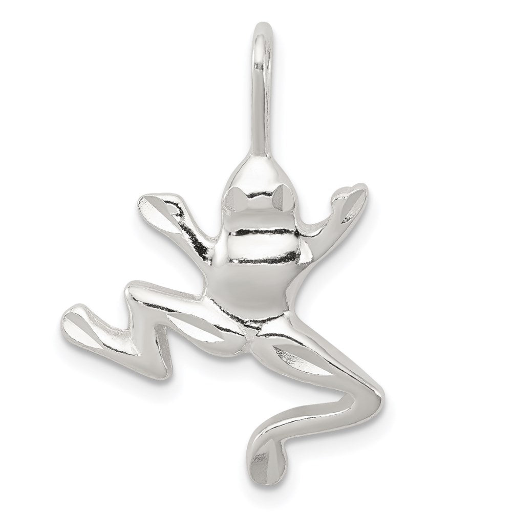 Sterling Silver Frog Charm, 30 x 18.5 mm