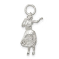 Sterling Silver Hula Dancer Charm, 21 x 12 mm
