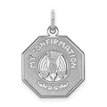 Sterling Silver Rhodium-plated My Confirmation Disc Charm, 18 x 17 mm