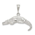 Sterling Silver Alligator Charm, 17 x 32 mm