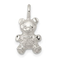 Sterling Silver Teddy Bear Charm, 19 x 10 mm
