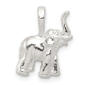 Sterling Silver Elephant Charm, 15 x 10 mm