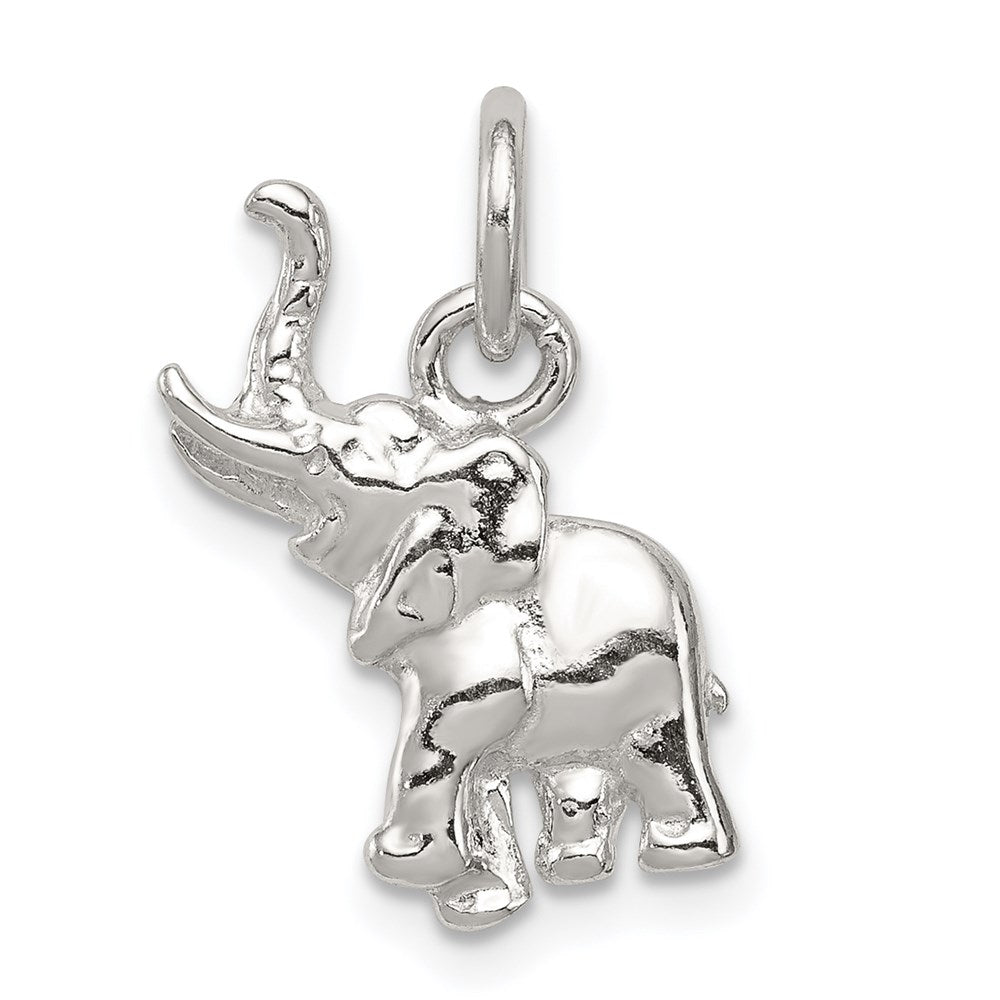 Sterling Silver Elephant Charm, 18 x 10 mm