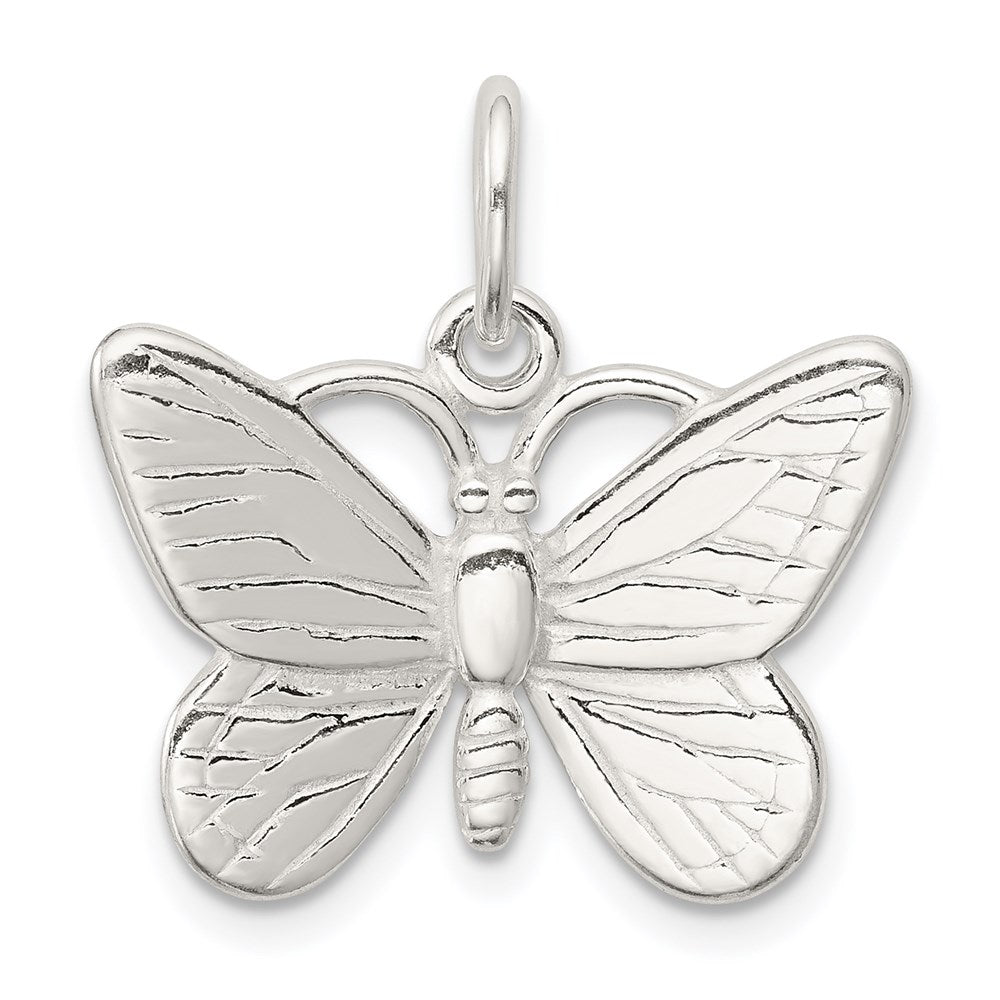 Sterling Silver Butterfly Charm, 20 x 25 mm