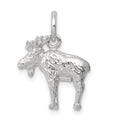 Sterling Silver 3-D Moose Charm, 17 x 16 mm