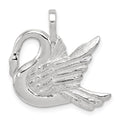 Sterling Silver Swan Charm, 24 x 24 mm