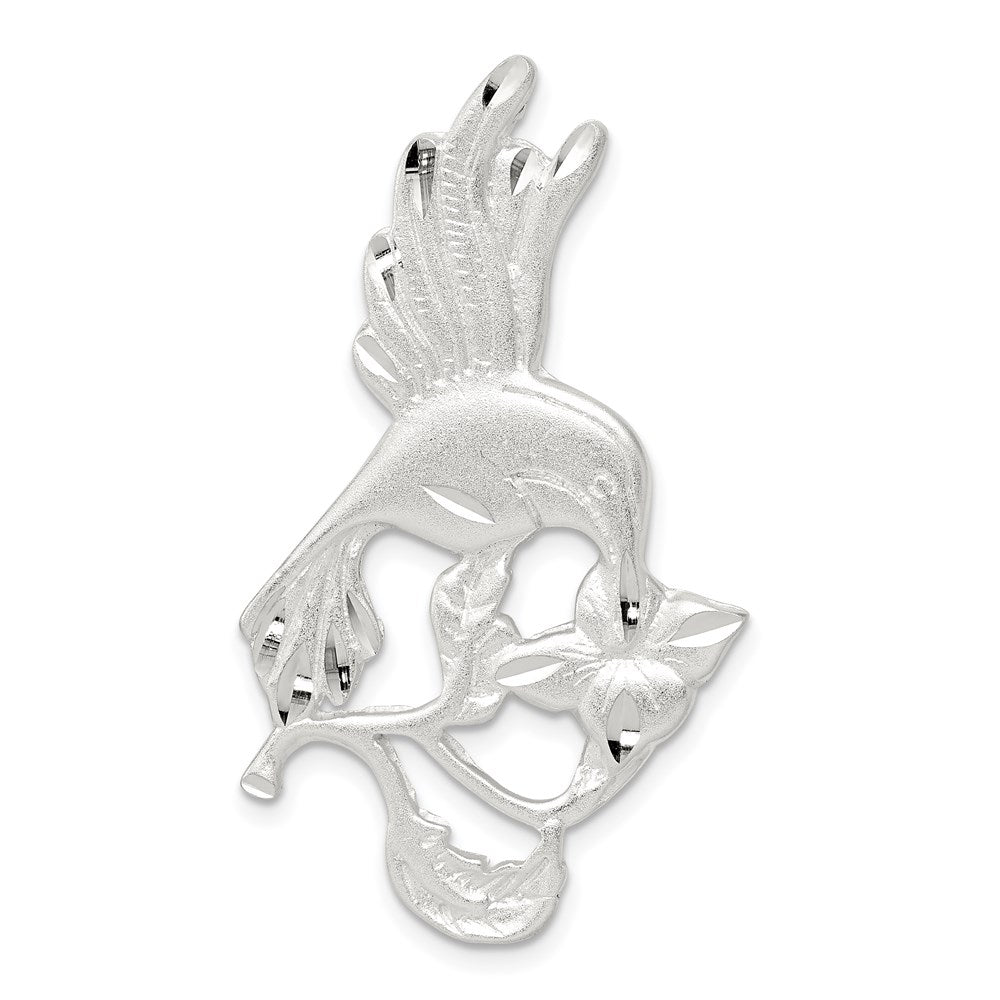 Sterling Silver Hummingbird Charm, 43 x 23 mm