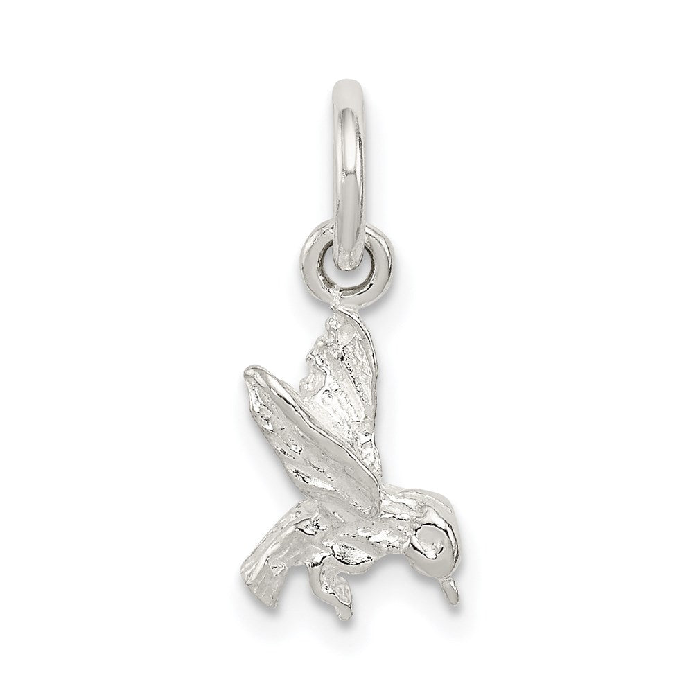 Sterling Silver Hummingbird Charm, 12 x 8 mm