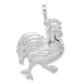 Sterling Silver Rooster Charm, 37 x 23 mm