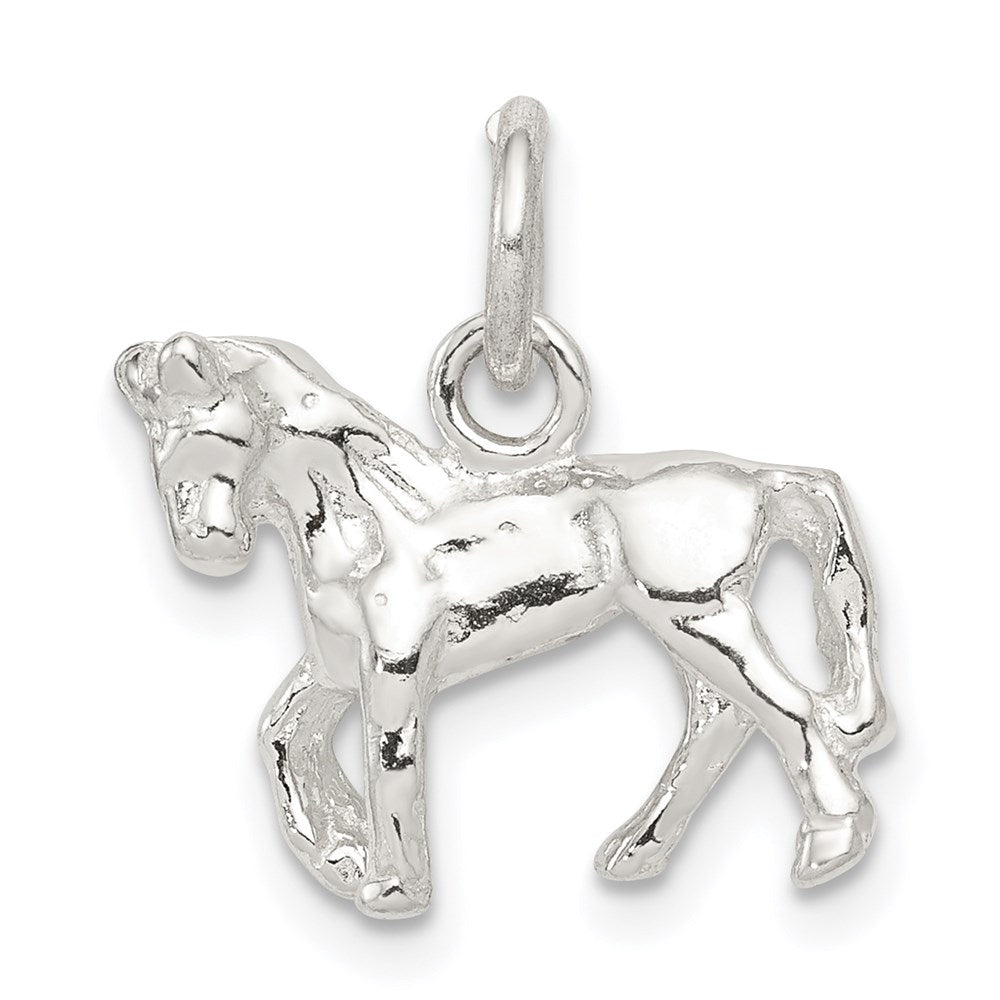 Sterling Silver Horse Charm, 19 x 16 mm