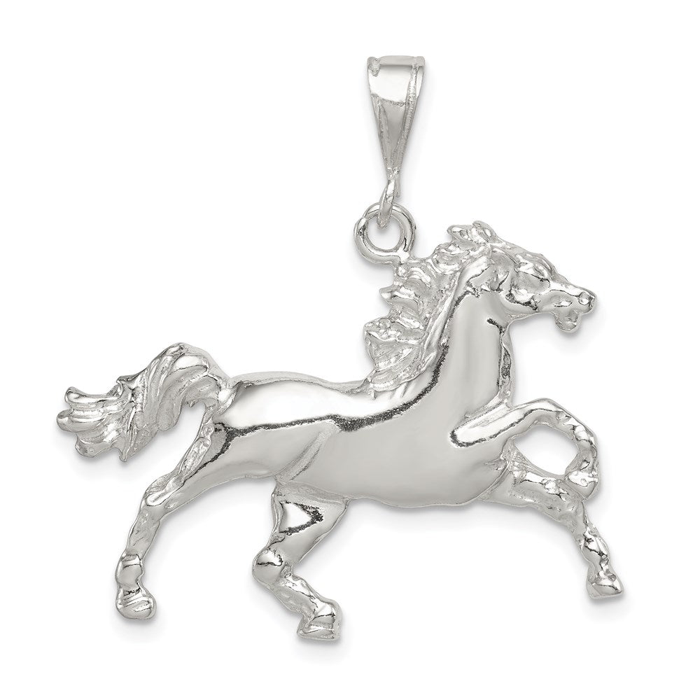 Sterling Silver Horse Charm, 25 x 34 mm