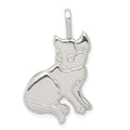 Sterling Silver Cat Charm, 30 x 18 mm