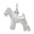 Sterling Silver Schnauzer Charm, 16 x 19 mm