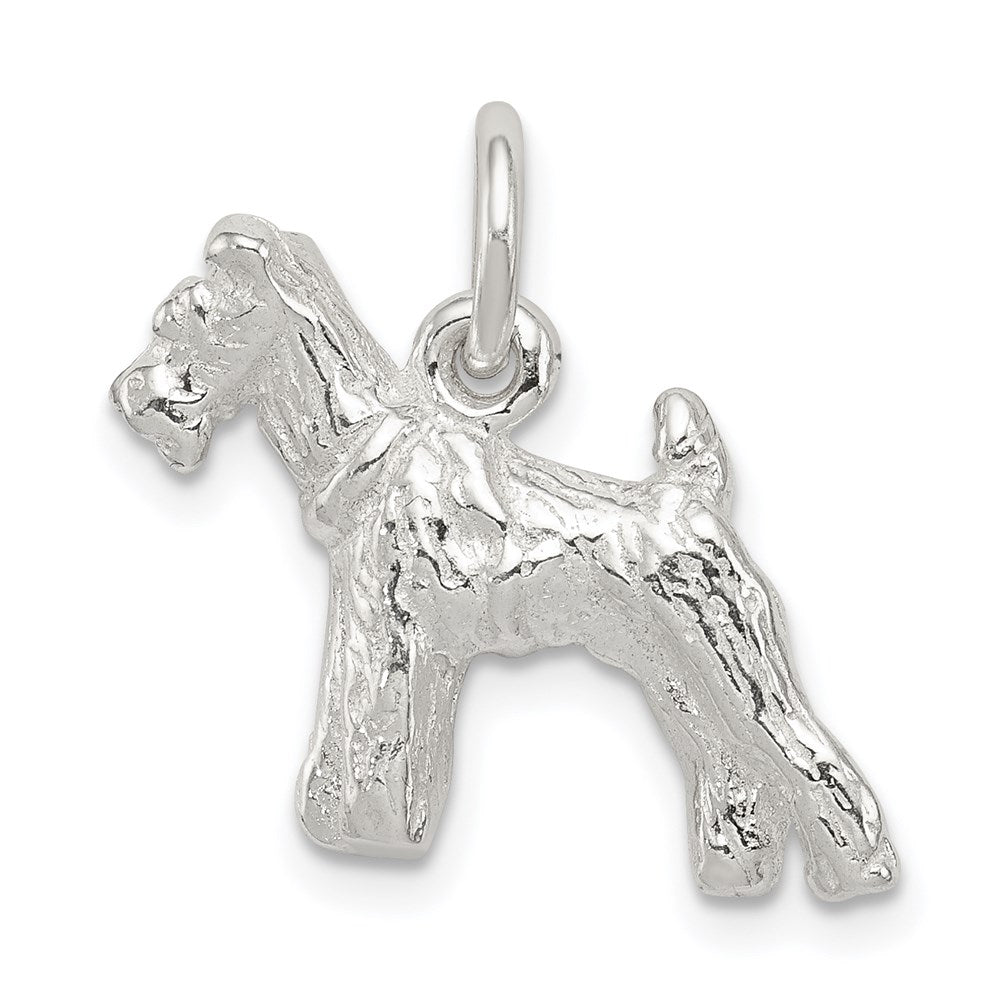 Sterling Silver Schnauzer Charm, 16 x 19 mm