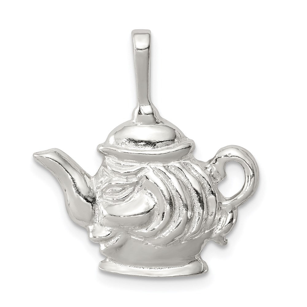 Sterling Silver Teapot Charm, 23 x 21 mm