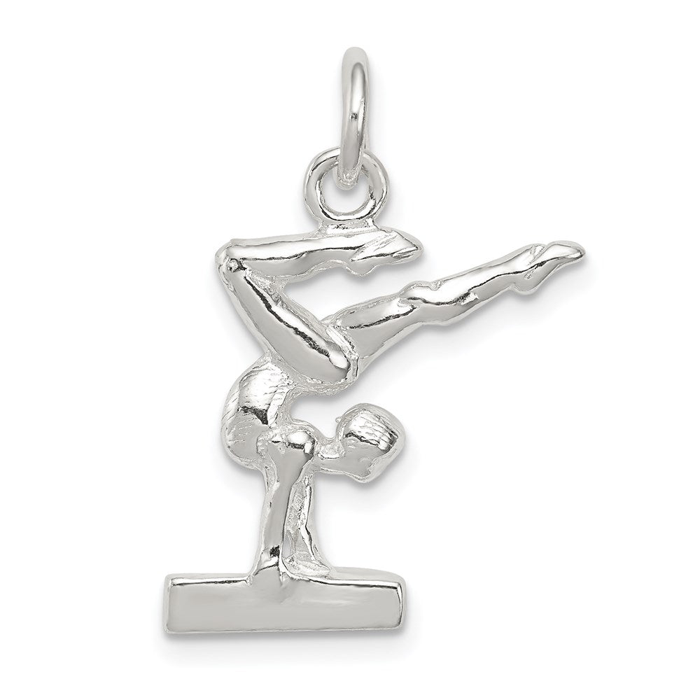 Sterling Silver Gymnast Charm, 25 x 18 mm