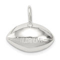 Sterling Silver Football Charm, 13 x 17 mm