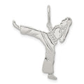 Sterling Silver Karate Charm, 28 x 22 mm