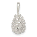 Sterling Silver Pinecone Charm, 17 x 8 mm