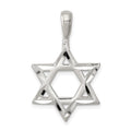Sterling Silver Star of David Charm, 31 x 19 mm