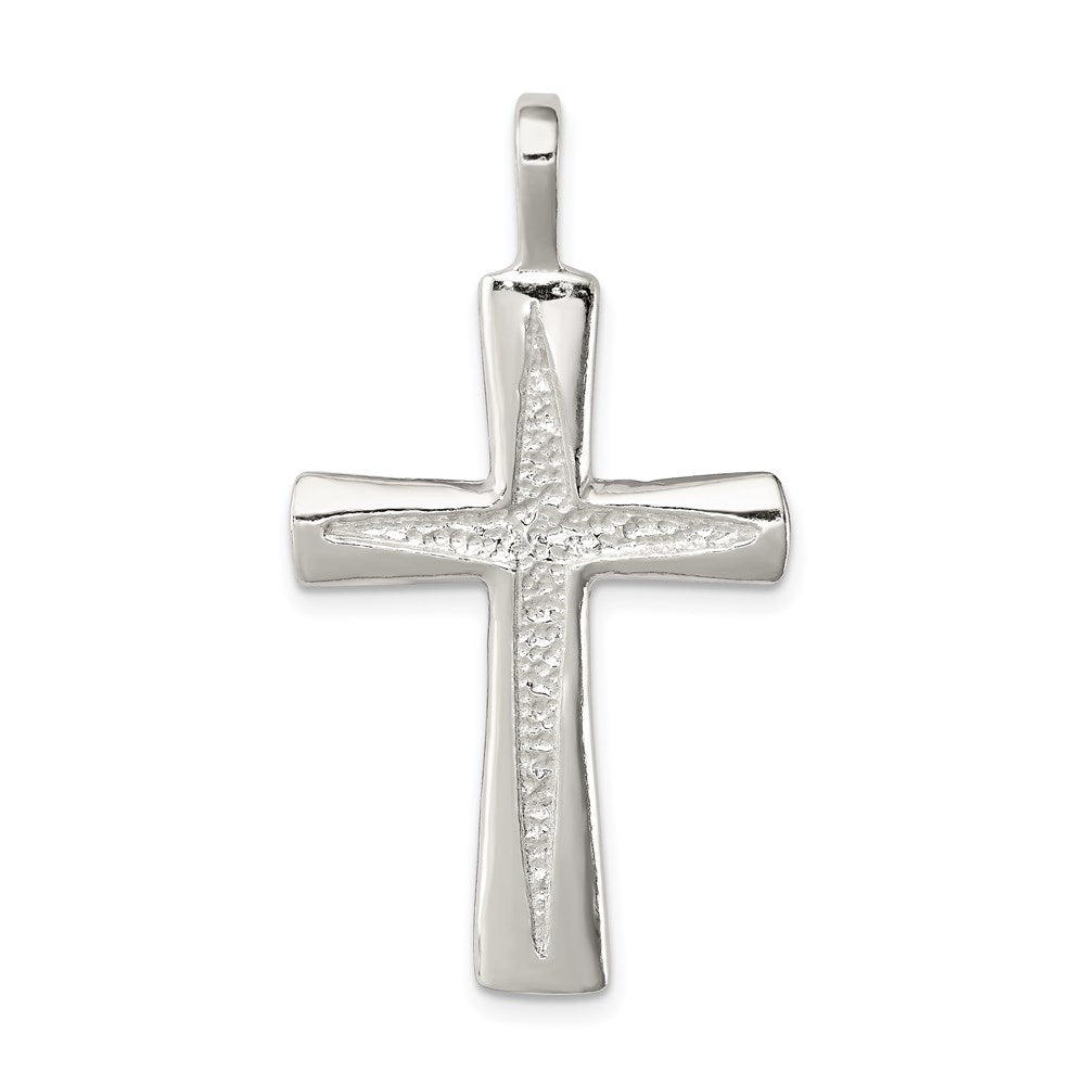 Sterling Silver Cross Pendant, 40 x 22 mm, 2.15 g