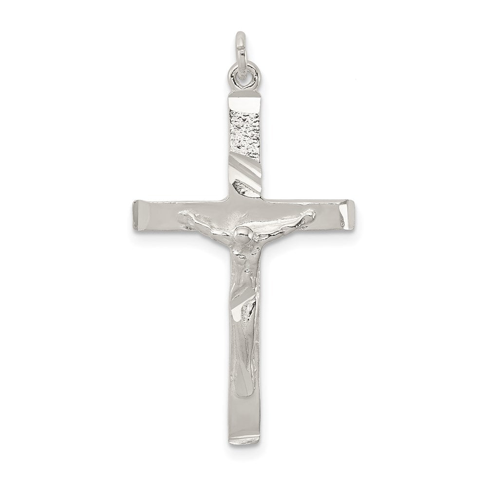 Sterling Silver Crucifix Pendant, 36 x 28 mm