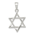 Sterling Silver Star of David Charm, 25 x 20 mm