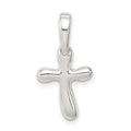 Sterling Silver Tiny Freeform Cross Charm, 23 x 12 mm