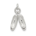 Sterling Silver Ballet Slippers Charm, 15 x 10 mm