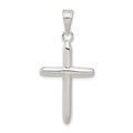 Sterling Silver Polished Cross Pendant, 39 x 19 mm