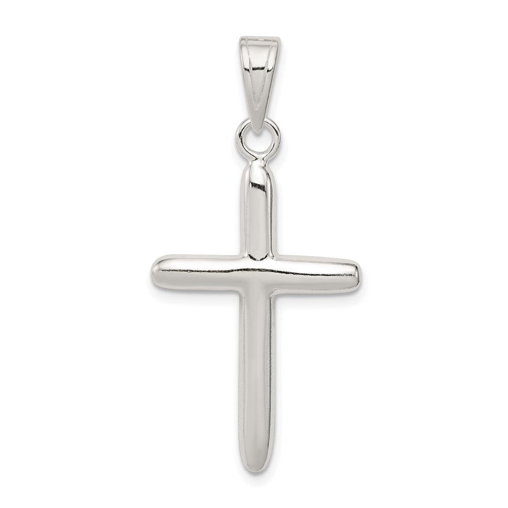 Sterling Silver Polished Cross Pendant, 39 x 19 mm