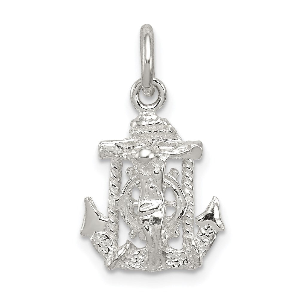 Sterling Silver Mariners Cross Charm, 20 x 11 mm