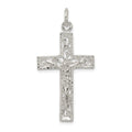 Sterling Silver Crucifix Pendant, 37 x 19 mm