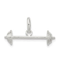 Sterling Silver Barbell Charm, 6.3 x 24 mm