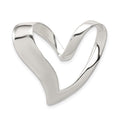 Sterling Silver Heart Slide, 25 x 27 mm