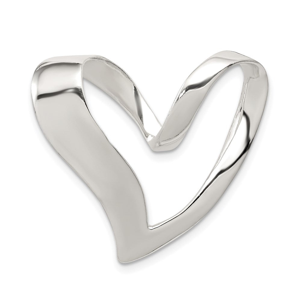 Sterling Silver Heart Slide, 25 x 27 mm